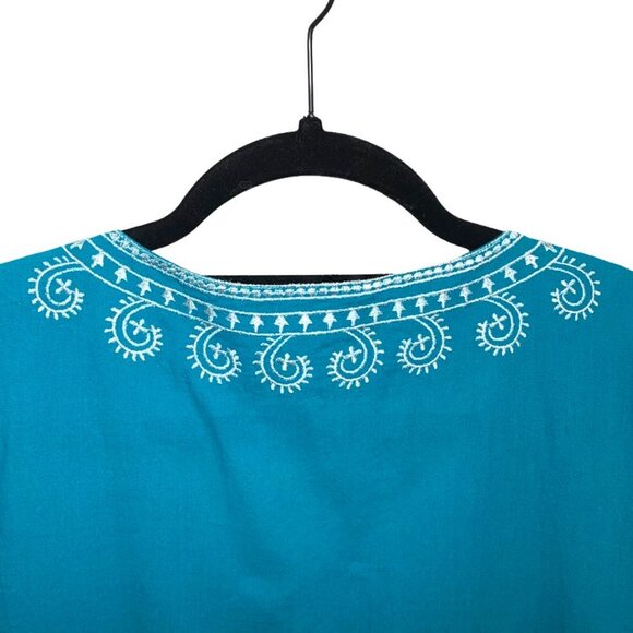 ROLLER RABBIT Embroidered Maxi Palm Springs Vibe Kaftan - Picture 4 of 8